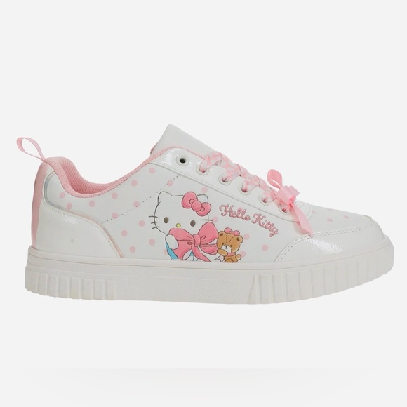 Hello Kitty Pink and White Sneakers Size 7 Sanrio Licensed Platform Shoes - Picture 4 of 11